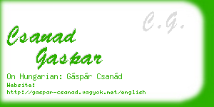 csanad gaspar business card